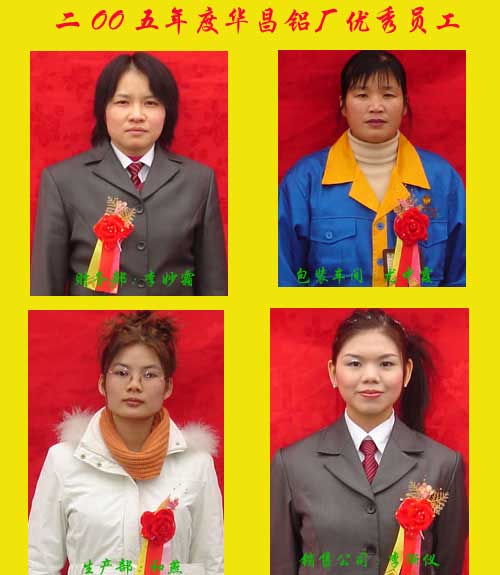 2005年度，華昌鋁廠優(yōu)秀員工及優(yōu)秀通迅員