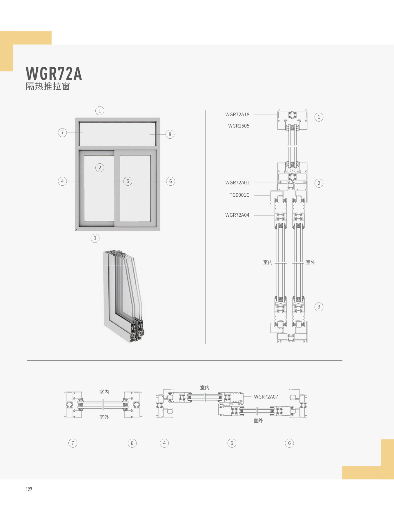 WGR72A隔熱提拉窗