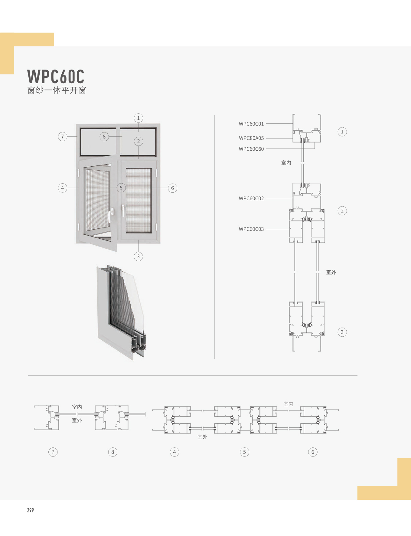 WPC60C窗紗一體平開(kāi)窗